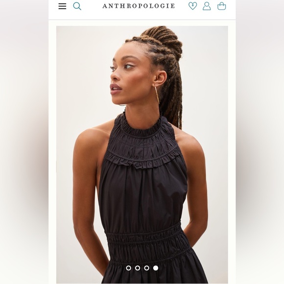 NWT MAGALI PASCAL Jaqueline Jacqueline COTTON tiered ruched maxi dress gown - Picture 4 of 16